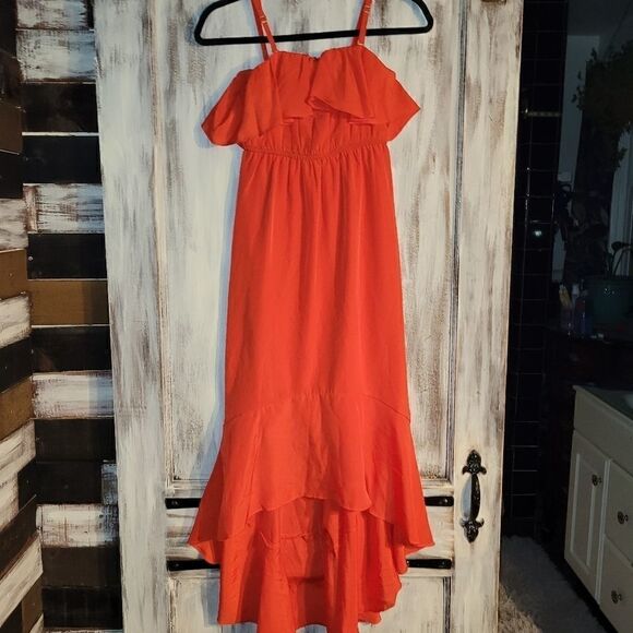 Red Spaghetti Strap High-low Salsa Dress Size XS - Picture 2 of 9